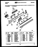 CONTROL PANEL Diagram and Parts List for RGC434MDW2  Frigidaire Range