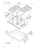 MAINTOP Diagram and Parts List for FGGC3065KBB  Frigidaire Cooktop
