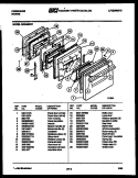 DOOR PARTS Diagram and Parts List for REG46NL1  Frigidaire Range