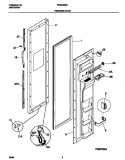 FREEZER DOOR Diagram and Parts List for FRS22ZGHD0  Frigidaire Refrigerator
