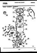 TUB DETAIL Diagram and Parts List for WA8800PW2  Frigidaire Washer