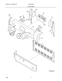 BACKGUARD Diagram and Parts List for WEF360ESD  Westinghouse Range