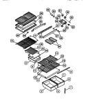 SHELVES AND SUPPORTS Diagram and Parts List for TSK206EN2W  Kelvinator Refrigerator