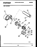 BLOWER AND DRIVE PARTS Diagram and Parts List for DE271KDW5  Frigidaire Dryer