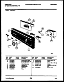 CONSOLE AND CONTROL PARTS Diagram and Parts List for DW5100PW1  Frigidaire Dishwasher