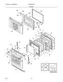 DOORS Diagram and Parts List for EW27MC65JS1  Electrolux Microwave Oven Combo