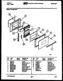 DOOR PARTS Diagram and Parts List for 11-2439-00-02  Tappan Wall Oven