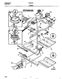 BURNER Diagram and Parts List for TGF357BCWA  Tappan Range