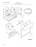 ICE & WATER DISPENSER Diagram and Parts List for FRS23LH5DSN  Frigidaire Refrigerator