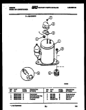 COMPRESSOR PARTS Diagram and Parts List for AM10C6EYB  Gibson Air Conditioner