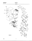 SHELVES Diagram and Parts List for GRS26ZRHW6  Gibson Refrigerator