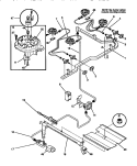 BURNER Diagram and Parts List for GGF325BBWB  Gibson Range