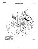 FRONT PANEL / LINT FILTER Diagram and Parts List for LDG333PEW0  Frigidaire Dryer