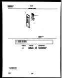 CONTROL PANEL Diagram and Parts List for 56-2251-10-03  Tappan Microwave