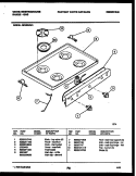 COOKTOP PARTS Diagram and Parts List for GF830NW4  Frigidaire Range