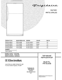 COVER Diagram and Parts List for FRT18LN5BQ3  Frigidaire Refrigerator