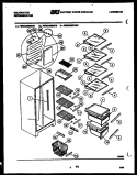 SHELVES AND SUPPORTS Diagram and Parts List for FMW240EN2W  Kelvinator Refrigerator