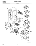 SHELVES Diagram and Parts List for F45WR24CD0  Frigidaire Refrigerator
