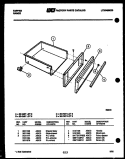 DRAWER PARTS Diagram and Parts List for 30-3987-23-06  Tappan Range