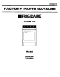 COVER Diagram and Parts List for FDG546DBD1  Frigidaire Dryer