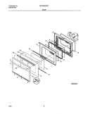 DOOR Diagram and Parts List for FEF336WHSD  Frigidaire Range