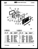 DOOR PARTS Diagram and Parts List for 30-3987-23-04  Tappan Range