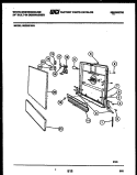 DOOR PARTS Diagram and Parts List for SU200PXW1  Frigidaire Dishwasher