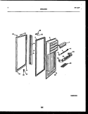 REFRIGERATOR DOOR PARTS Diagram and Parts List for FPE22VPW0  Frigidaire Refrigerator