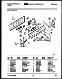 CONTROL PANEL Diagram and Parts List for KF420GDW6  Frigidaire Range