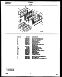 DOOR PARTS Diagram and Parts List for FEF352CASB  Frigidaire Range