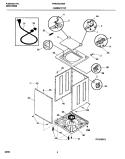 CABINET / TOP Diagram and Parts List for FWX223LBS6  Frigidaire Washer
