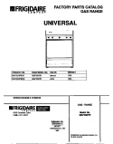 COVER Diagram and Parts List for MGF300PBDE  Frigidaire Range