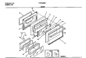 DOOR Diagram and Parts List for TGF355BXDA  Tappan Range