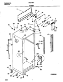CABINET Diagram and Parts List for FRT21GNHW0  Frigidaire Refrigerator