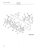 BACKGUARD Diagram and Parts List for E30GF74HPS3  Electrolux Range
