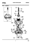 TRANSMISSION Diagram and Parts List for FWX645LBS1  Frigidaire Washer