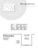 COVER Diagram and Parts List for FGEC3645KS1  Frigidaire Cooktop