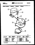 COMPRESSOR PARTS Diagram and Parts List for GED40P2  Gibson Dehumidifier