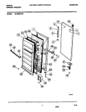 DOOR Diagram and Parts List for UL2030ECW3  Electrolux Freezer