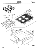 TOP / DRAWER Diagram and Parts List for FCS367CHSC  Frigidaire Range