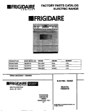 COVER Diagram and Parts List for FES367CETB  Frigidaire Range