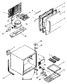 Refrigerator Cabinet Parts Diagram and Parts List for 564760400  Kenmore Refrigerator