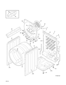 Cabinet/drum Diagram and Parts List for 41781122311  Kenmore Dryer