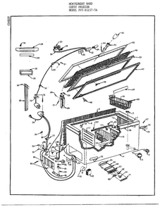 Part Location Diagram of 129117 Frigidaire Panel inner lid