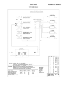Wiring Diagram Diagram and Parts List for EI30GF45QSE  Electrolux Range