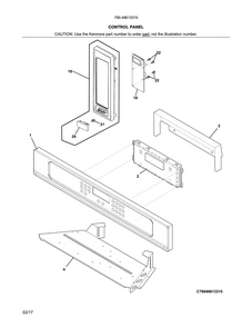 Part Location Diagram of 5304493203 Frigidaire BUTTON ASSEMBLY