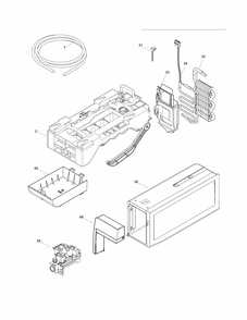 Ice Maker Diagram and Parts List for FGUB2642LE5  Frigidaire Refrigerator