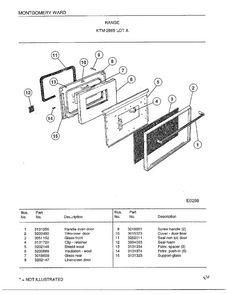 Range Page 3 Diagram and Parts List for 2869A  Frigidaire Range