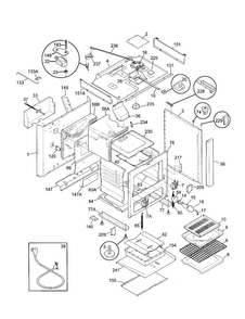 Body Diagram and Parts List for TGF657BFB3  Tappan Range