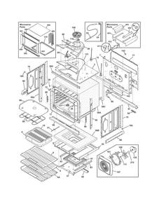 Lower Oven Diagram and Parts List for FGMC3065PFC  Frigidaire Microwave Oven Combo